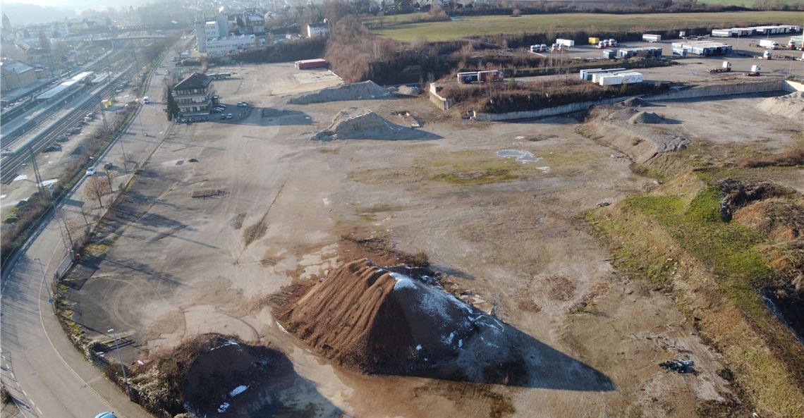 Auf dem früheren Mühlacker Ziegeleiareal – das Bild wurde im Januar aufgenommen – sollen Einkaufsmärkte und ein Wohngebiet in der Größe eines Stadtteils entstehen. Foto: Schramm