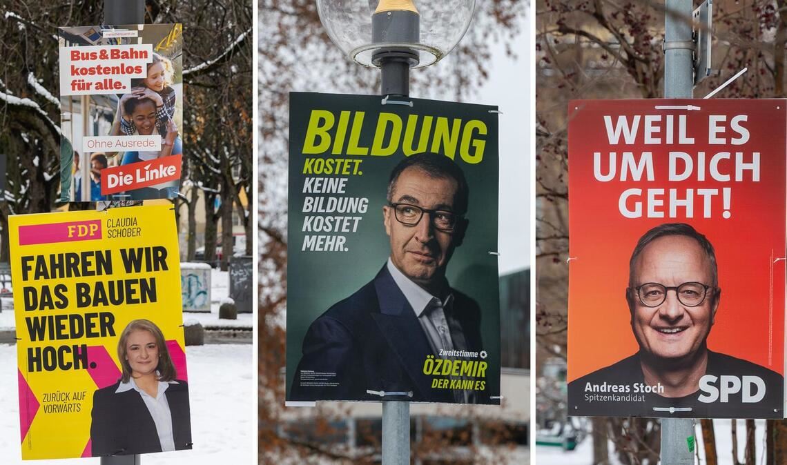 Auf den Plakaten zur Landtagswahl geht es ums Bauen, Busse, Bildung oder „dich“ – aber so gut wie nicht um die Mieten.