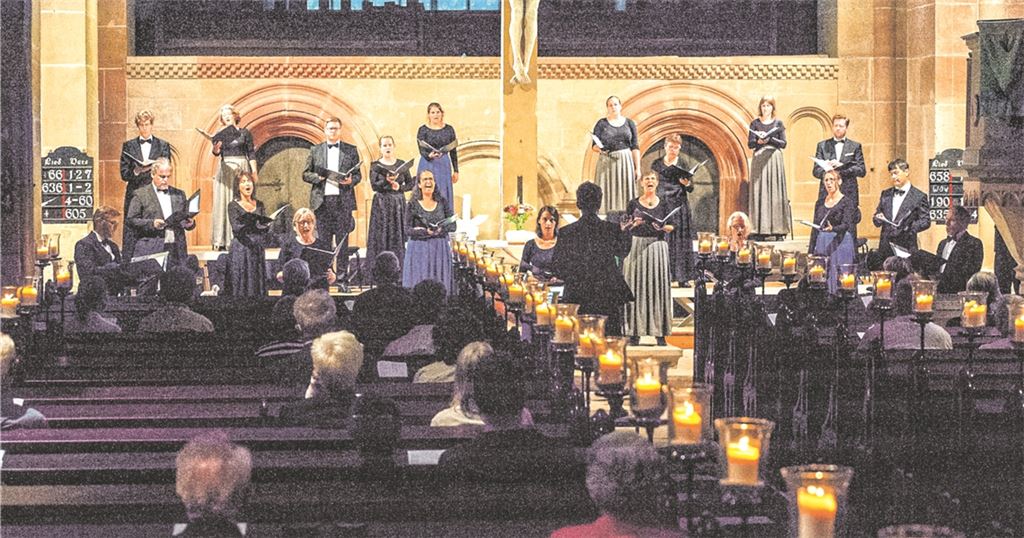 Aufnahme vom Eröffnungskonzert mit dem Kammerchor im Juni 2021. Auch in dieser Saison ist die Formation bei mehreren Konzerten zu erleben. Foto: Fotomoment