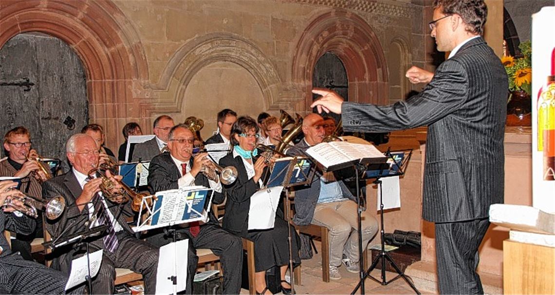 Auftritt in der Klosterkirche: der Posaunenchor unter Leitung von Dieter Rosenberger.