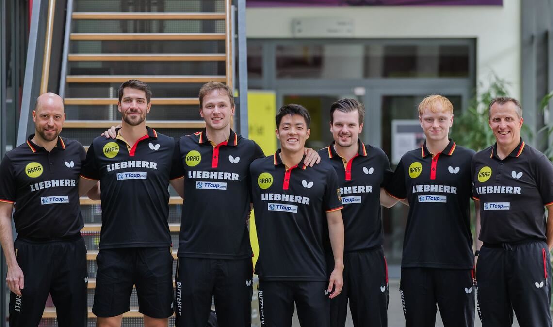Aus im EM-Halbfinale: Die deutsche Tischtennis-Nationalmannschaft der Männer.