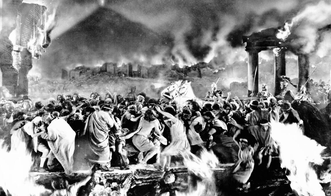 Ausbruch des Vesuv: Szene aus dem Hollywood-Film „The Last Days of Pompeji“ aus dem Jahr 1935.