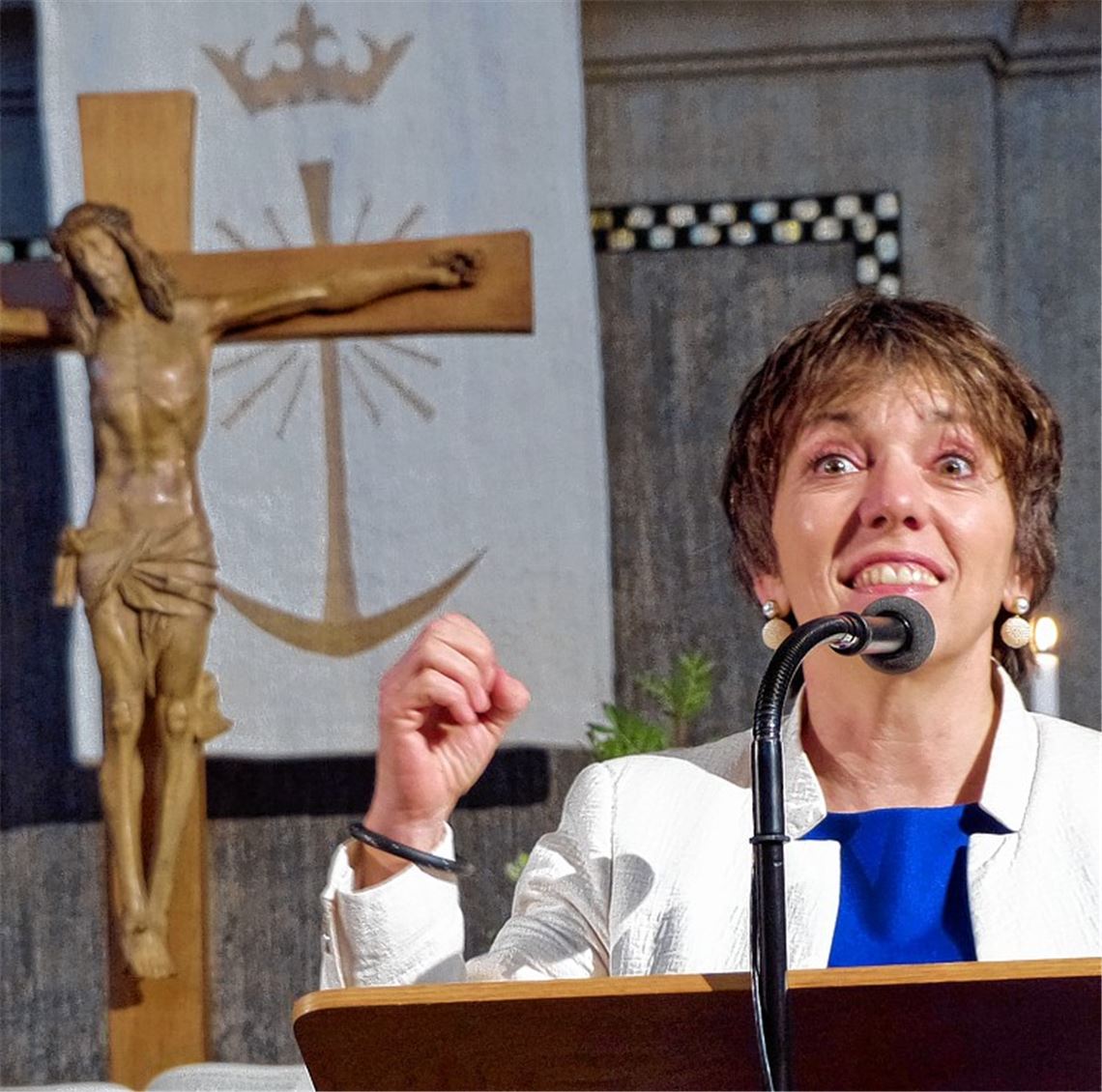 Ausdrucksstark: Margot Käßmann und Hans-Jürgen Hufeisen.