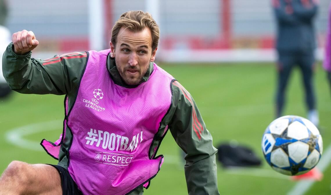 Ausgeruht und bereit für das große Spiel: Harry Kane beim Bayern-Training.