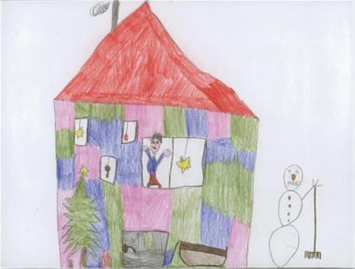 Außer Konkurrenz: Ein wahrhaft kunterbuntes Weihnachtshaus hat für unsere Zeitung der sechsjährige Tim aus Mühlacker entworfen.