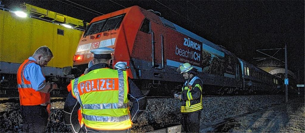 Außerplanmäßiger Zwischenstopp: Ein mutmaßlicher Defekt an der Oberleitung stoppt den IC-Zug aus Hamburg.