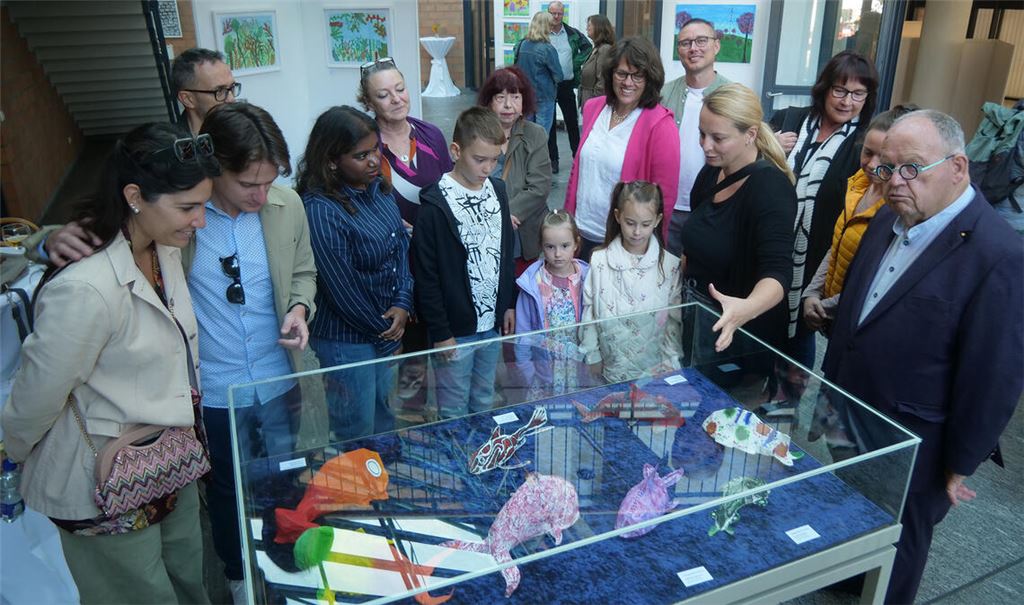 Ausstellung im Foyer des Rathauses. Foto: Friedrich