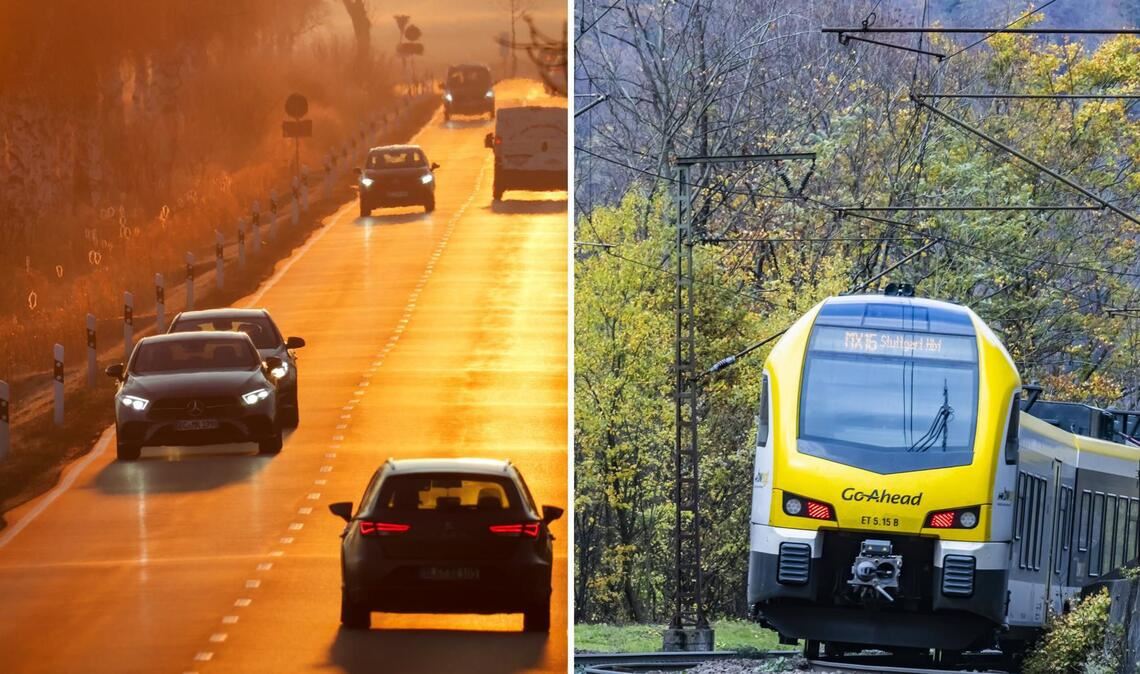 Auto oder Zug? Eine Schlüsselfrage für die künftige Verkehrspolitik in Baden-Württemberg.