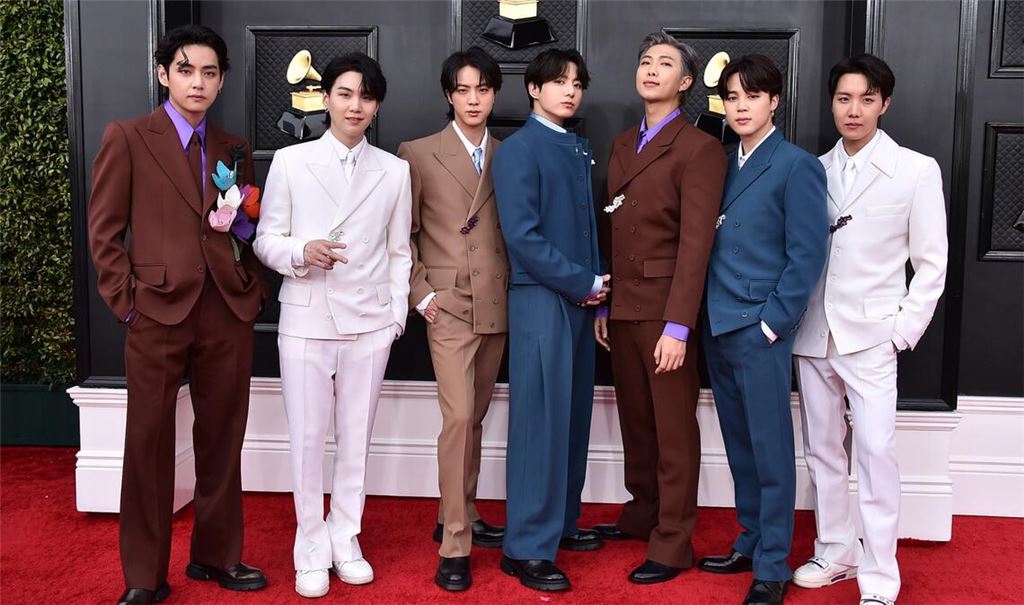 BTS 2022 bei den Grammy Awards.