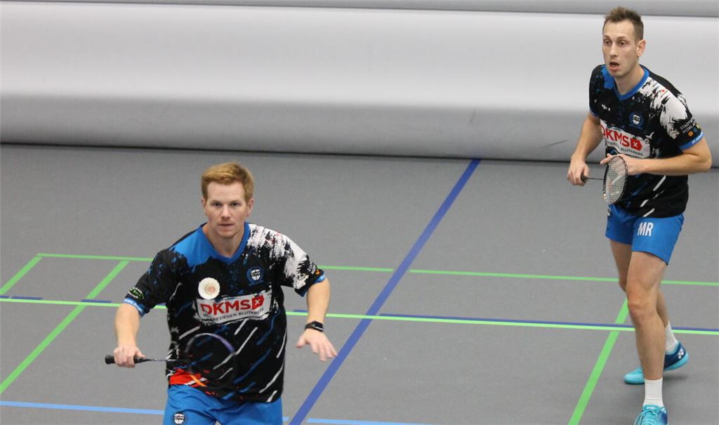 BVM-Spieler Matthias Kroll (li./ im Doppel mit Manuel Rathgeber) ist wieder da. Foto: privat