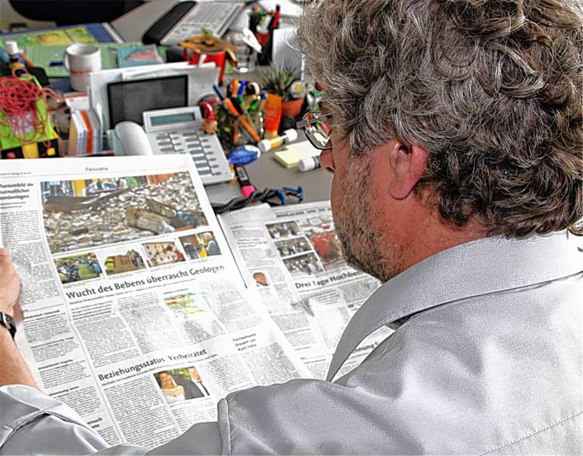 Banger Blick ins Mühlacker Tagblatt: Der Europabeauftragte des Enzkreises, Jürgen Hörstmann, sucht nach den ersten Meldungen über das Beben schnell den Kontakt zu Freunden in der Provinz Reggio Emilia. Die offiziellen Partner des Kreises haben die Erdstöße offenbar weniger hart getroffen.