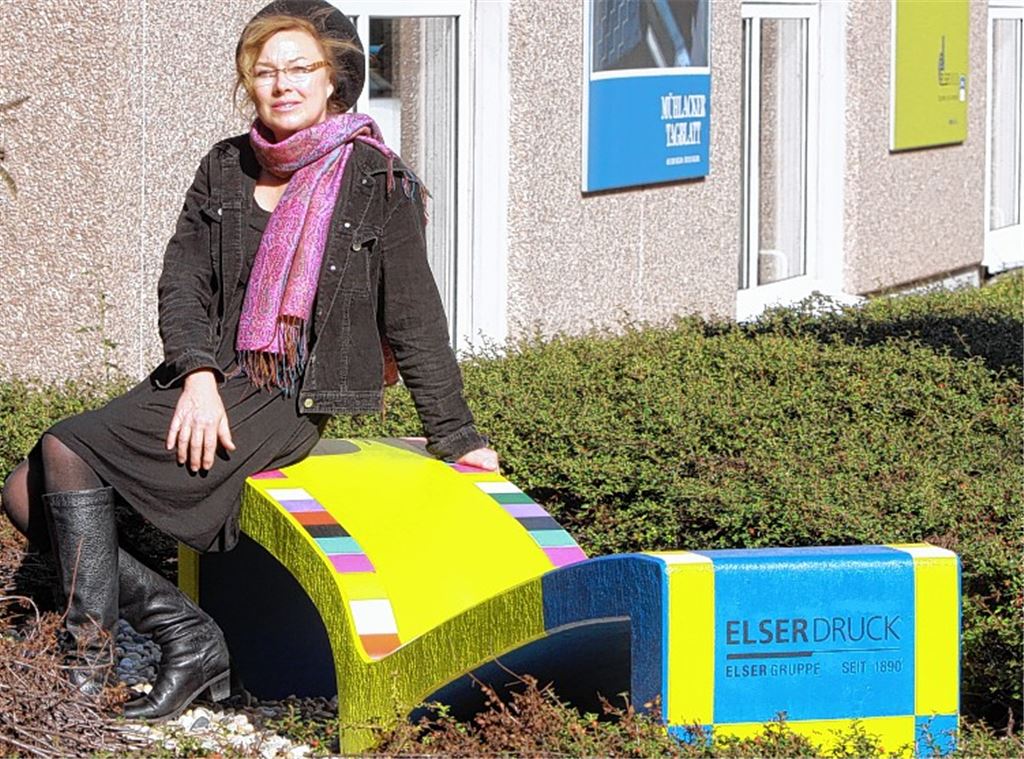 Bank mit Druckkontrollstreifen