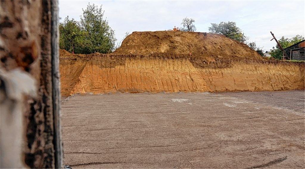 Erdaushub für Wohnhäuser