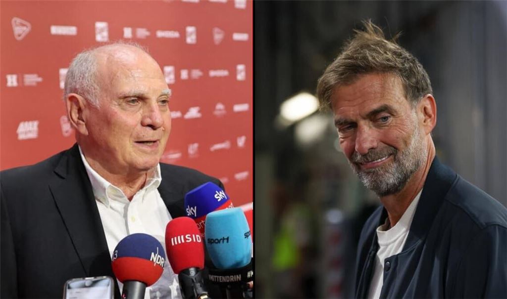 Bayern-Ehrenpräsident Uli Hoeneß (links) und Bundestrainer Jürgen Klopp