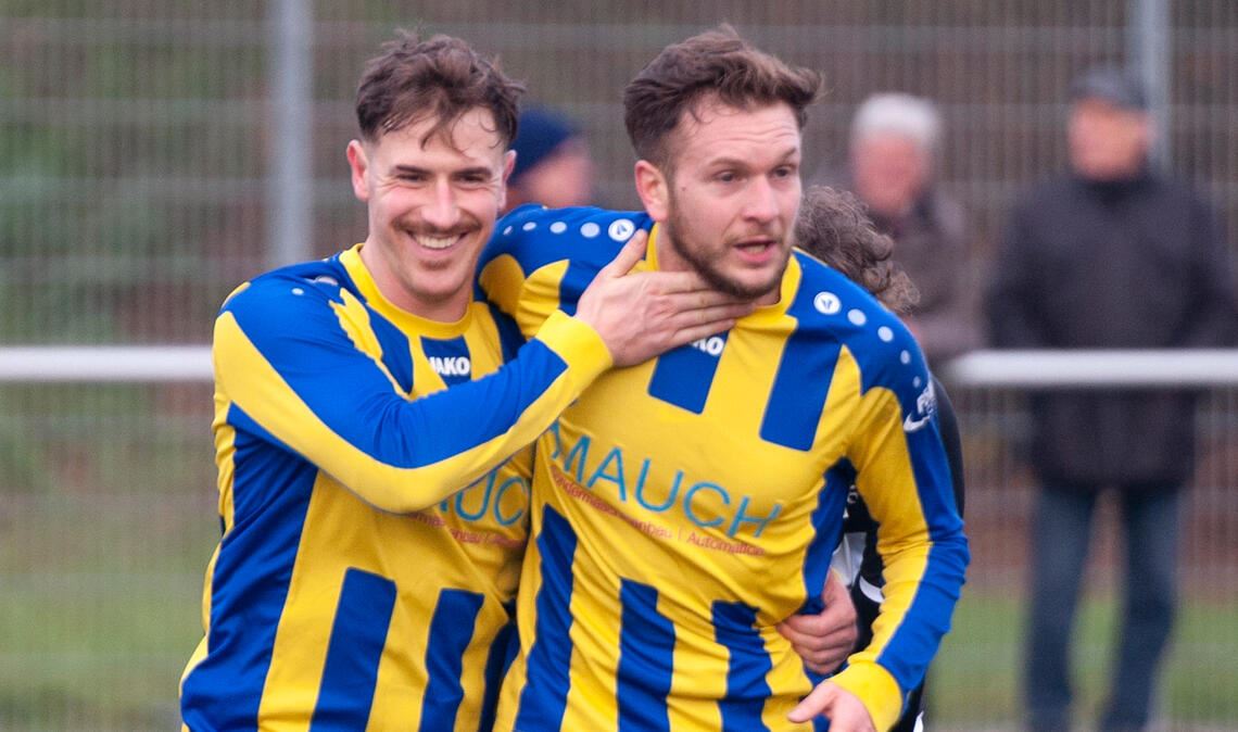 Bei Phönix Lomersheim –hier beim 5:1 gegen den TSV Münchingen vor der Winterpause Mitte Dezember – warnt Trainer Martin Maier vor dem TSV Nussdorf. Fotos: Archiv (vh)