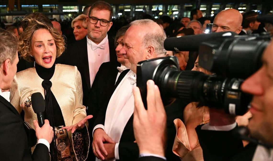 Bei Sharon Stone flossen am roten Teppich ein paar Tränen.