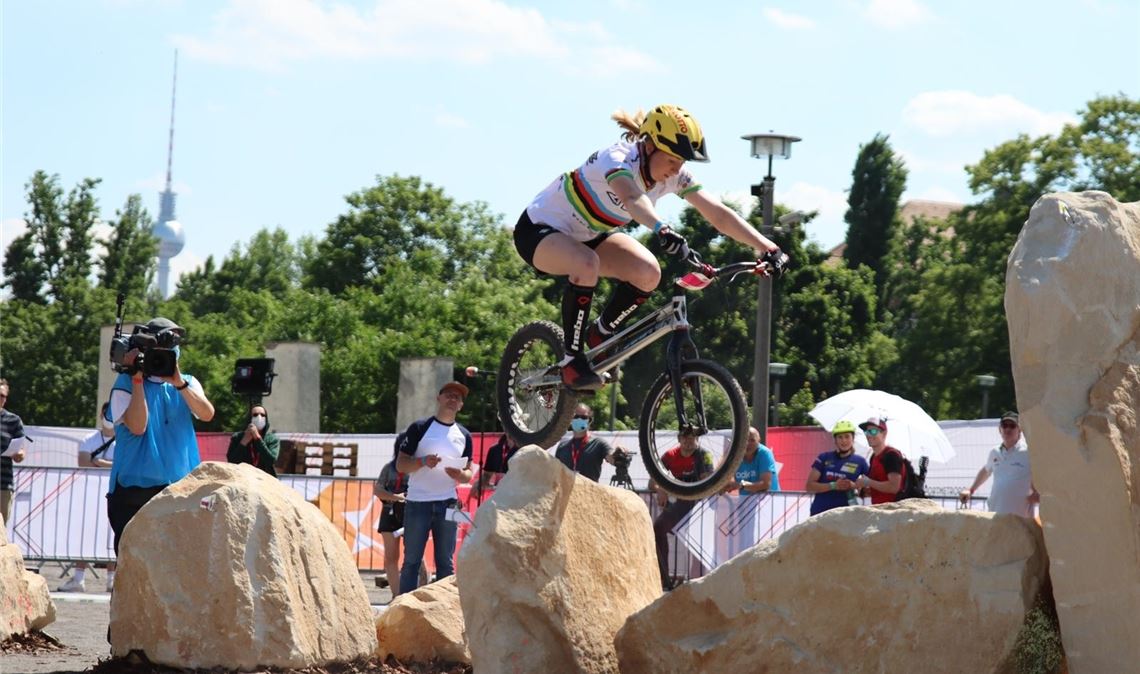 Nina Reichenbach will den fünften WM-Titel holen Bei den „Finals“ in Berlin, bei denen sie die Deutsche Meisterschaft gewann, war Nina Reichenbach live bei ARD und ZDF zu sehen. Foto: privat