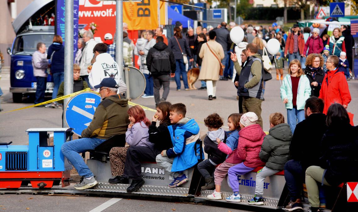 Illingen zeigt, was es zu bieten hat Bei den Illinger Open wird ein buntes Programm für Jung und Alt geboten. Die Jüngsten werden unter anderem von den Dampfbahnfreunden begeistert. Fotos: Stahlfeld