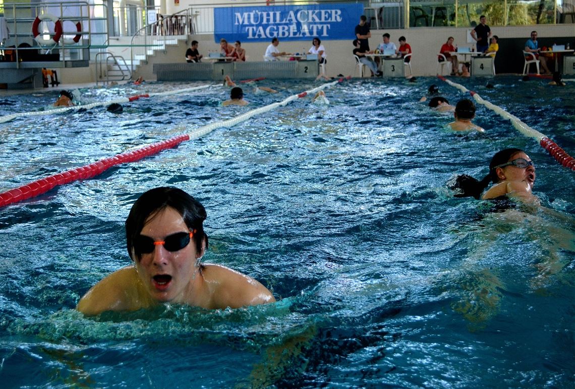 Bei der 19. Auflage des 24-Stunden-Schwimmen verausgaben sich über 250 Starter im Mühlacker Hallenbad. Fotos: Stahlfeld