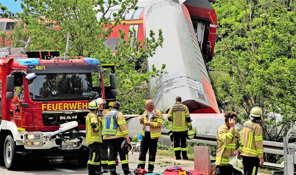 Bei der Entgleisung eines Regionalzugs bei Garmisch-Partenkirchen waren am 3. Juni 2022 fünf Menschen gestorben.