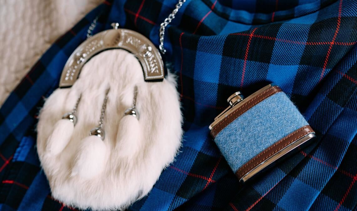 Bei der Fußball-WM erlaubt: Eine Kilt-Tasche