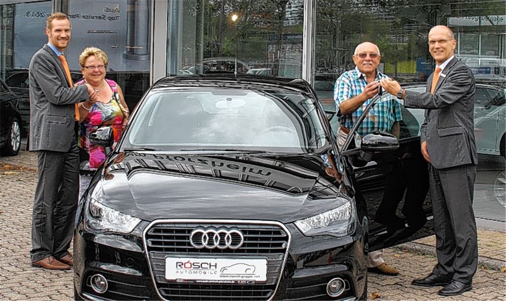 Bei der Schlüsselübergabe.