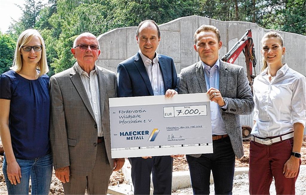 Spende für den Wildpark Pforzheim