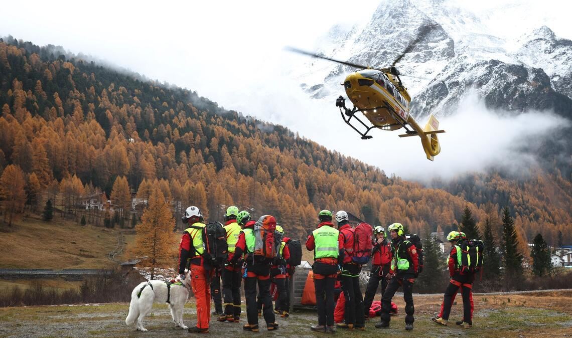 Bei der Suche war die Bergwacht auch mit einem Hubschrauber im Einsatz.