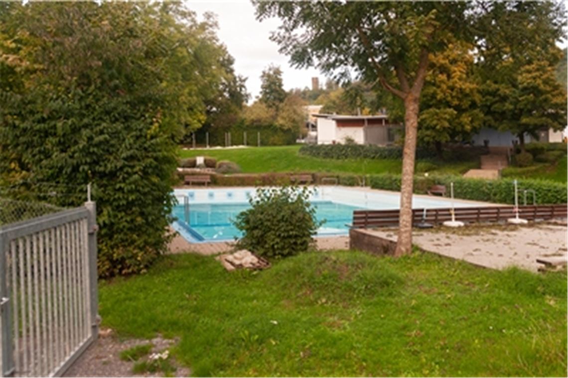 Freibad soll saniert werden Bei einer Sanierung soll links an der Hecke ein Technikgebäude entstehen. Foto: Fotomoment