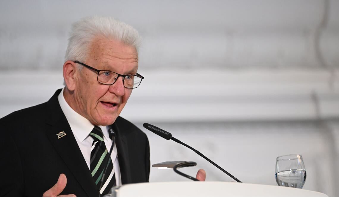 Bei seiner Abschiedsrede zeitweise den Tränen nah: Winfried Kretschmann