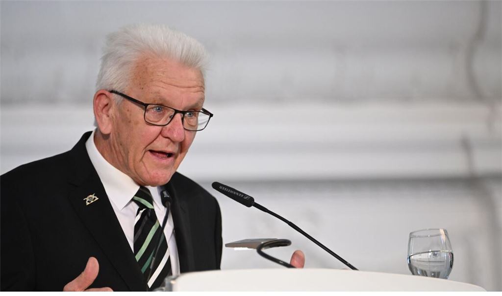 Bei seiner Abschiedsrede zeitweise den Tränen nah: Winfried Kretschmann