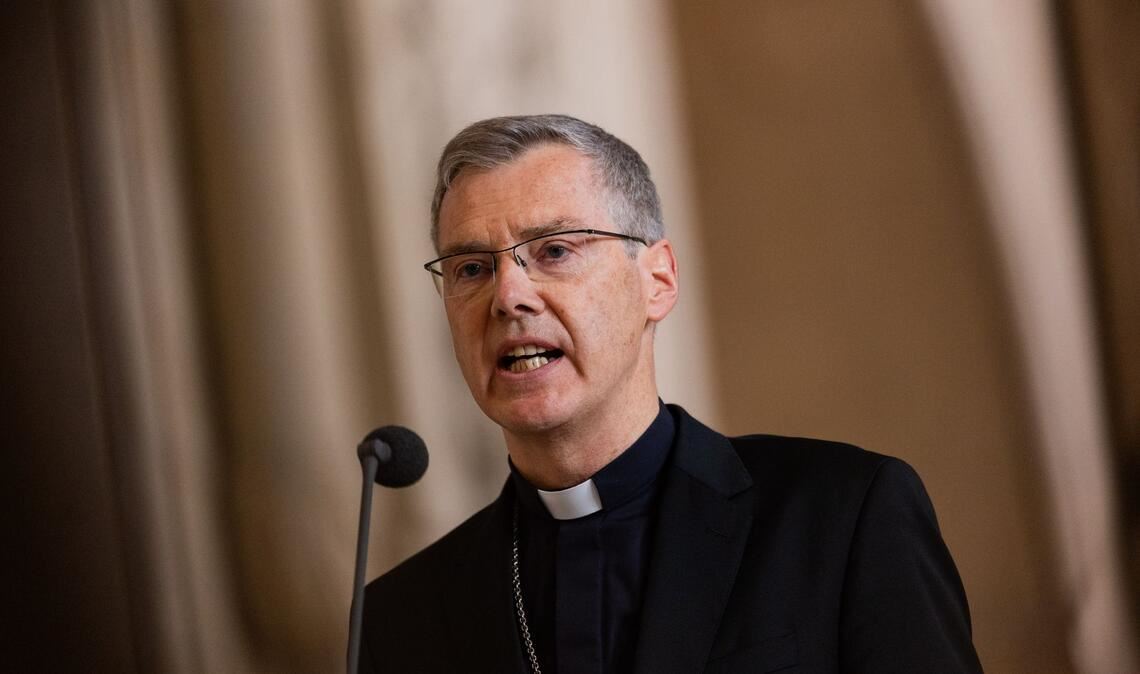 Bei seiner ersten Rede im Dom vor den Gläubigen: Heiner Wilmer.