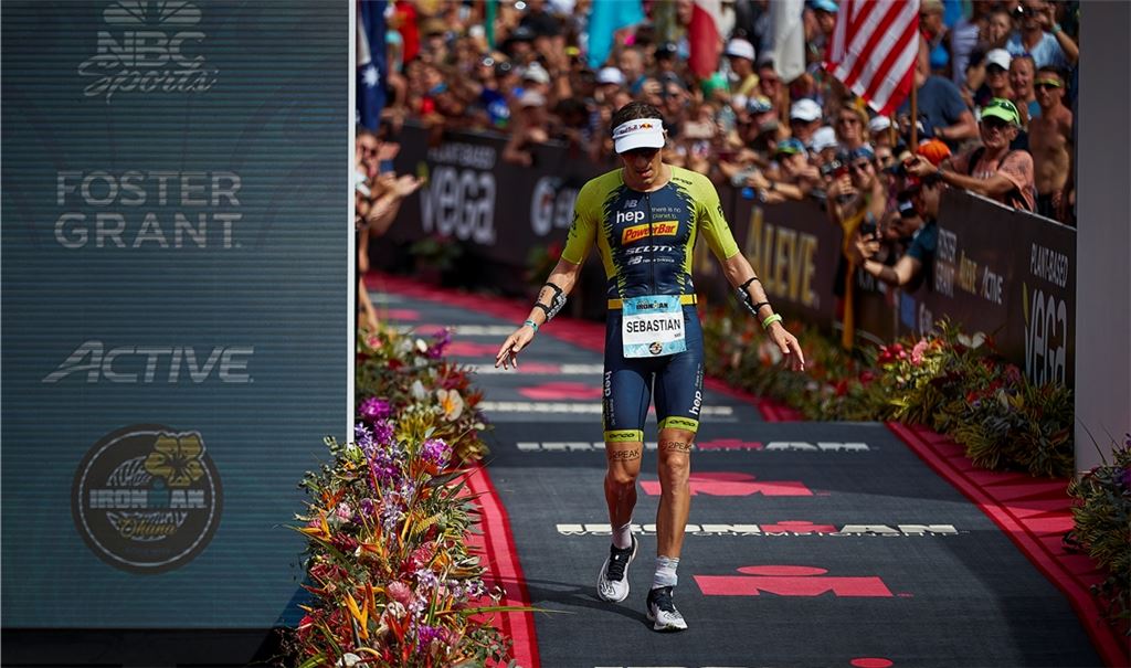 Beim letzten Hawaii-Auftritt 2019 läuft Kienle als Dritter ins Ziel. Danach wurde die WM Corona-bedingt zweimal abgesagt. Foto: ©James Mitchell / Red Bull Content Pool