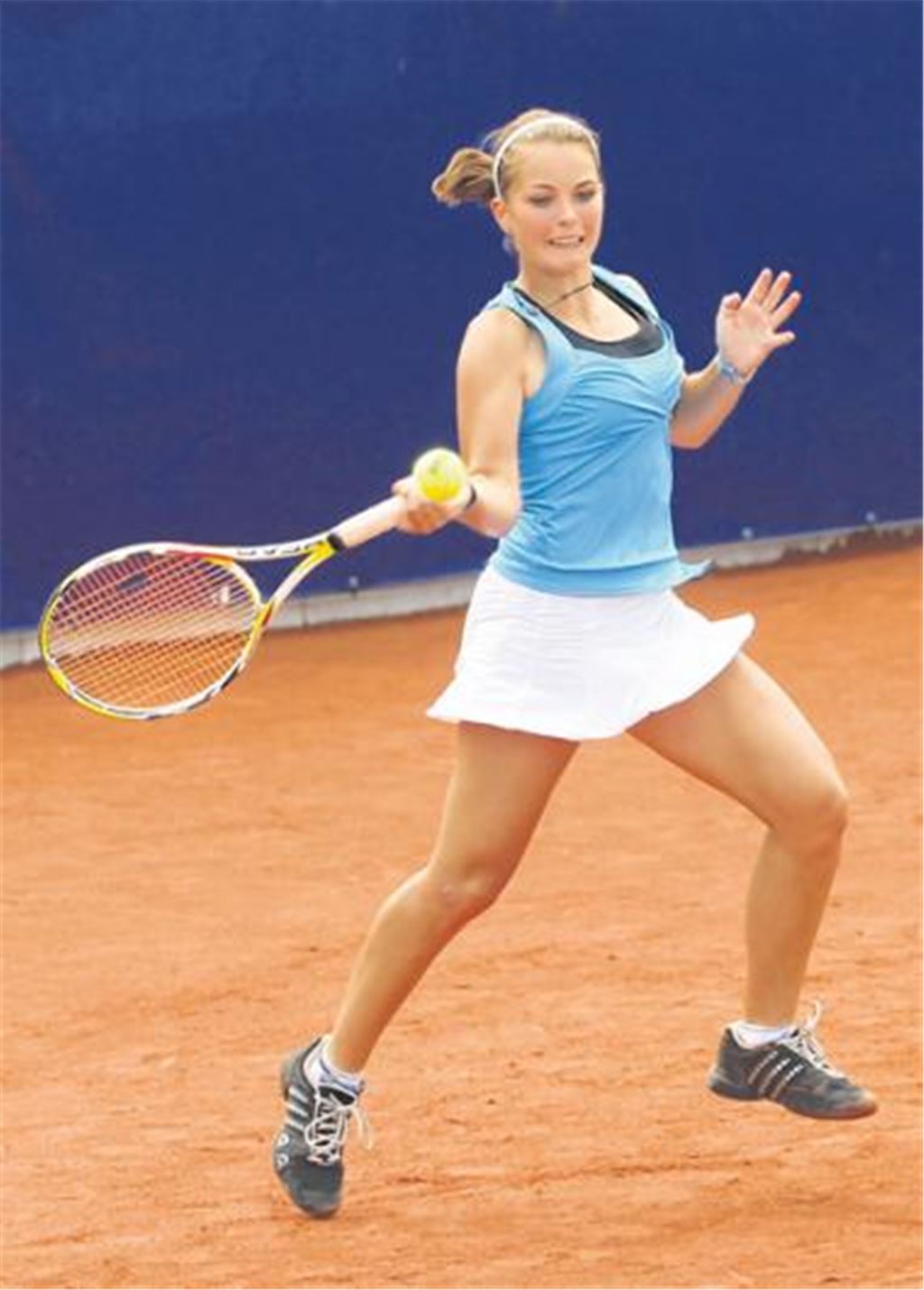 Beinarbeit und Kondition sind die Stärken von Anna-Benita Fuchs. Foto: TC Weißenhof