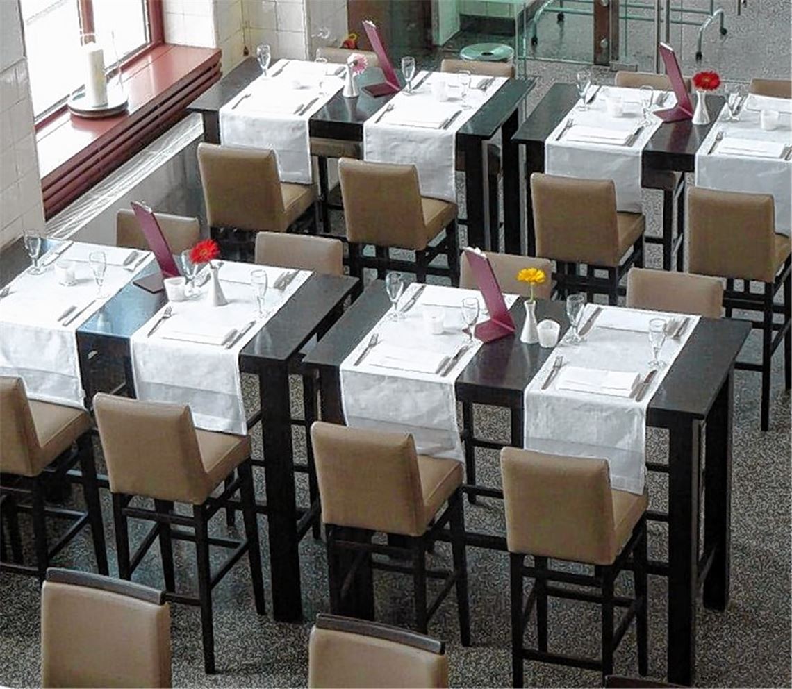 Beispielfoto: Ansicht eines Lokals, das die Gartenschau-Catering-Firma Polster eingerichtet hat. Wie die Ausstattung in Mühlacker aussehen könnte, wäre noch zu entscheiden.