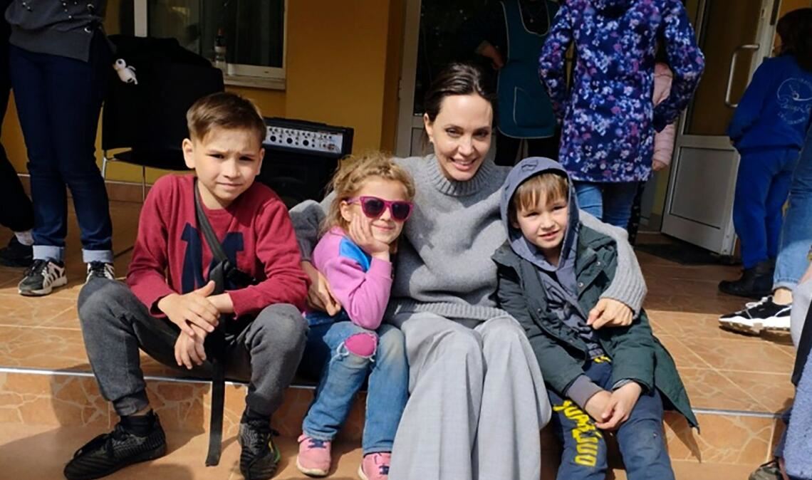 Bereits bei ihrem ersten Besuch kurz nach Kriegsbeginn erregte US-Schauspielerin Angelina Jolie großes Aufsehen. (Archivbild)