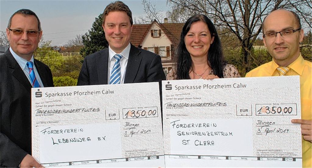 Bernd Huber (v.li.), Stefan Weber, Angela Adam und Harald Eiberger. Foto: Stahlfeld