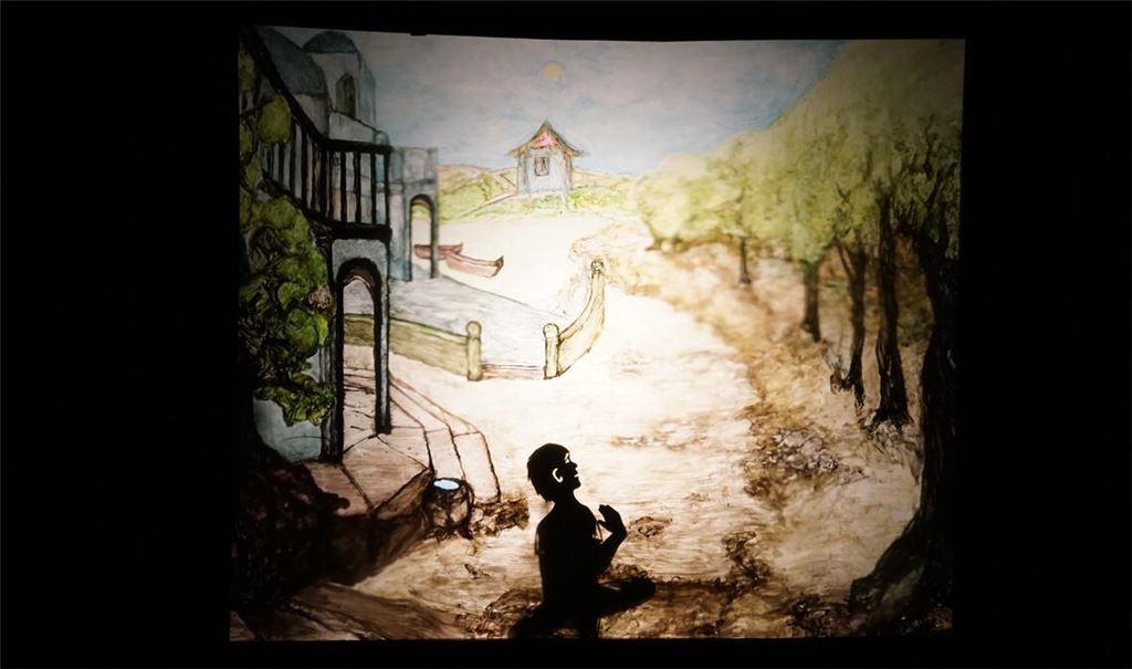 Besonderes Erlebnis: „Siddhartha“ von Hesse als Schattentheater. Foto: Bastian