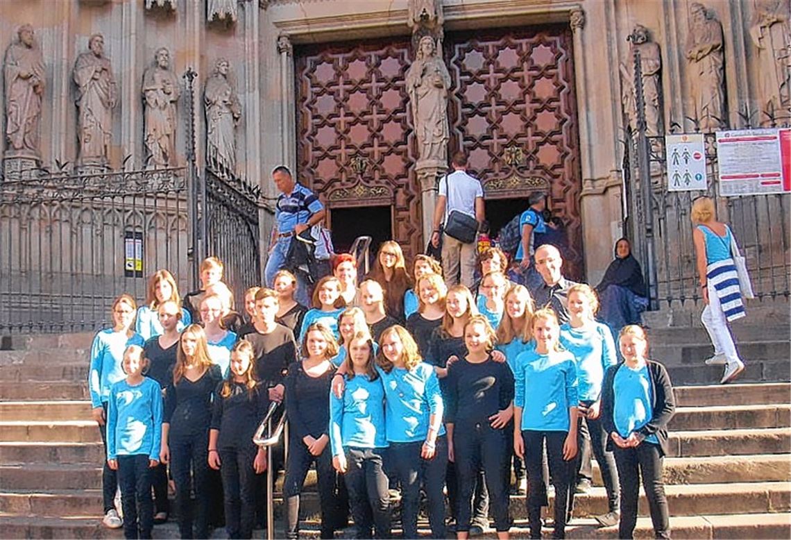 Besuch in Barcelona: die Sänger der Kurrende Maulbronn.