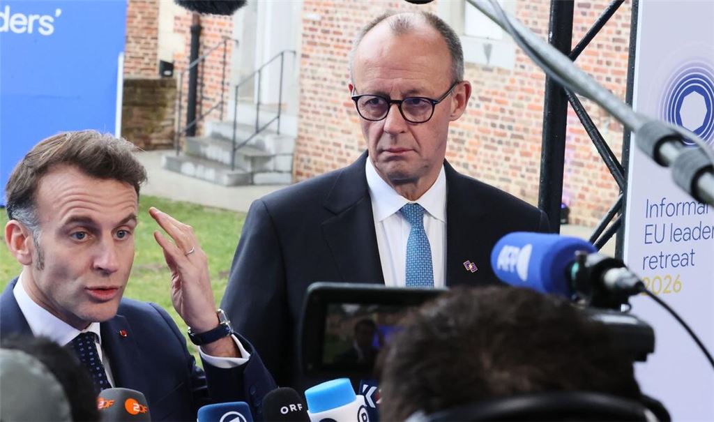 Betonen vor dem EU-Gipfel ihre Einigkeit: Macron und Merz.