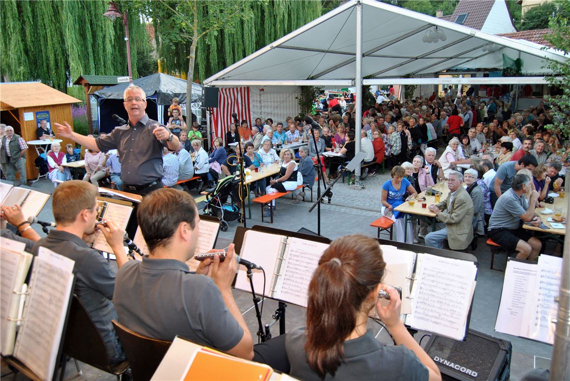 Begeistert gefeiert: das Mundharmonika-Orchester Knittlingen.  Fotos: Haller