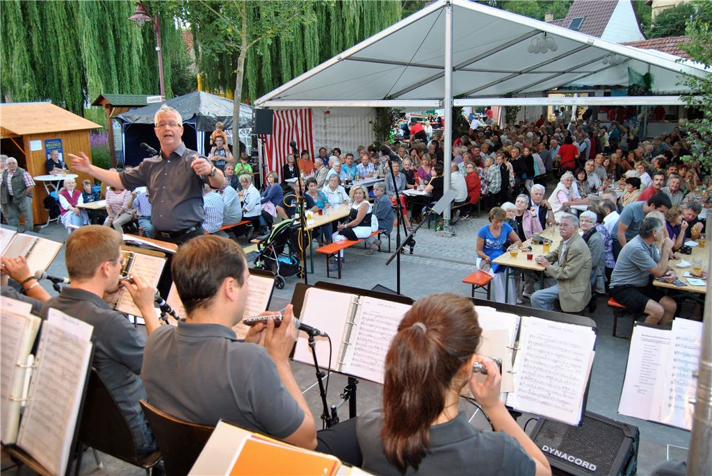 Begeistert gefeiert: das Mundharmonika-Orchester Knittlingen.  Fotos: Haller