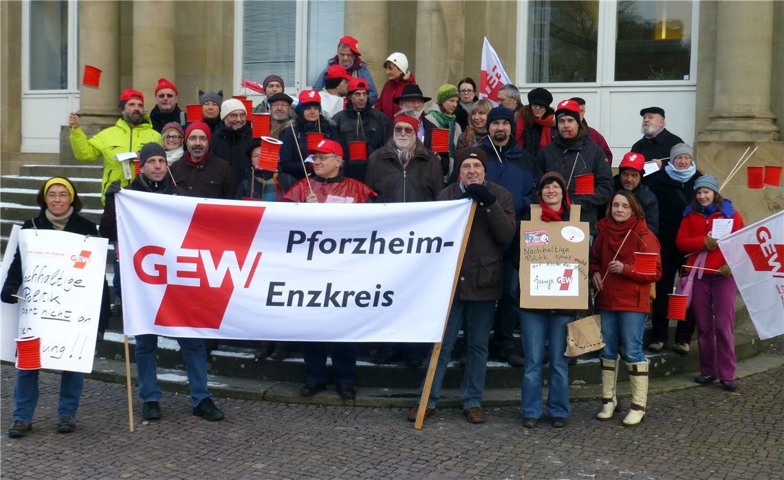 Demonstration der Gewerkschaft für Erziehung und Wissenschaft Pforzheim/Enzkreis in Stuttgart. (Foto: privat)