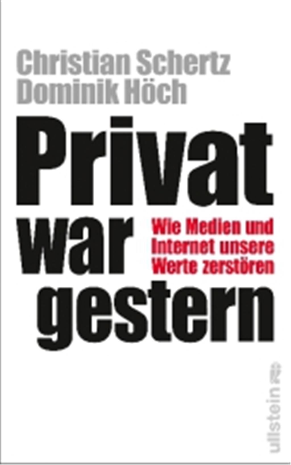 Buchcover: Privat war gestern