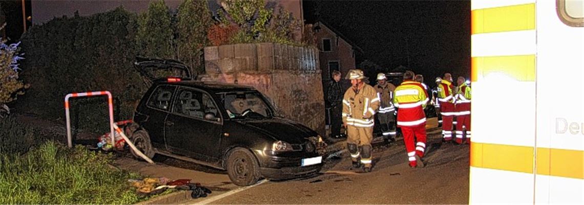 Großaufgebot an der B10 im Einsatz