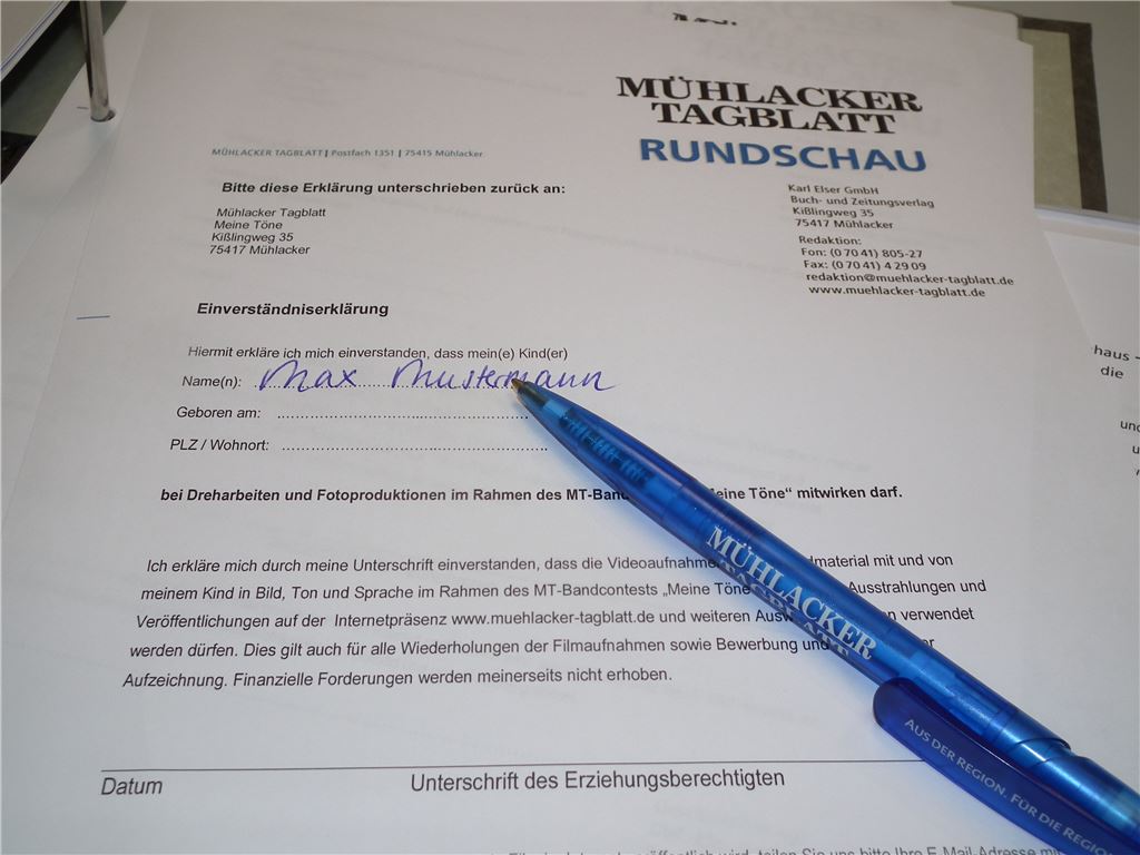 Meine Töne: Richtig bewerben