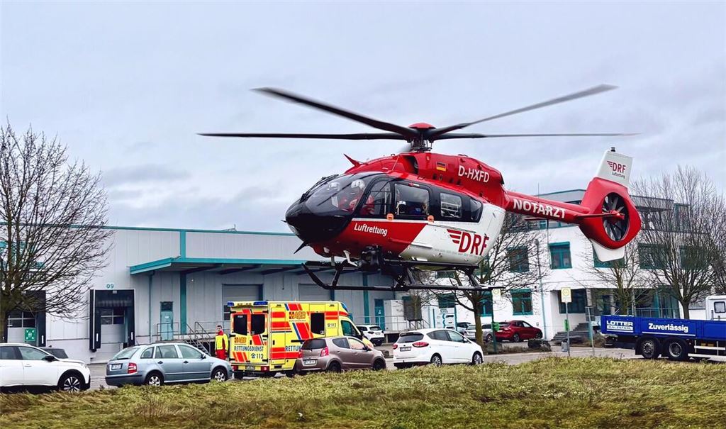 Schwerer Arbeitsunfall im Gewerbegebiet „Waldäcker“