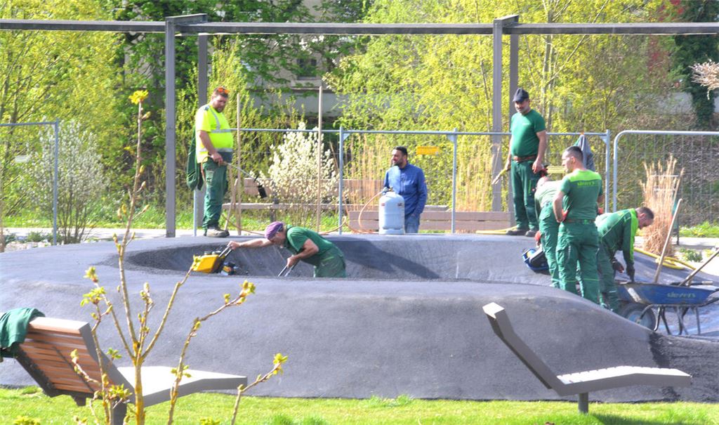 Kinder-Pumptrack: Reparatur geht auf die Zielgerade