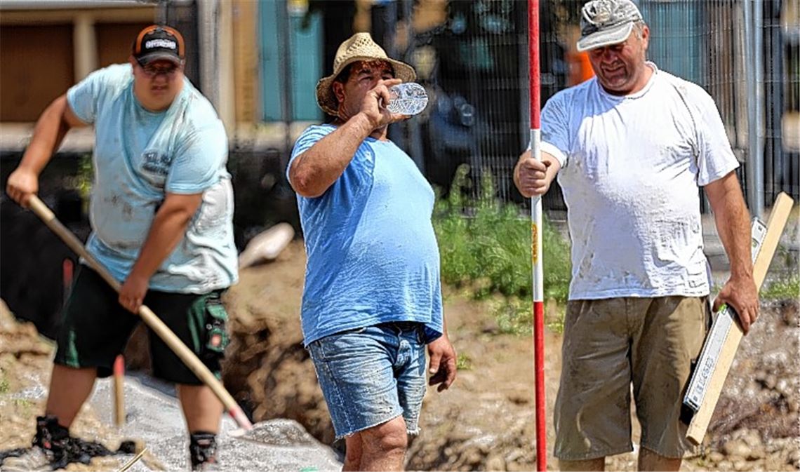 Rekordhitze zehrt an den Kräften