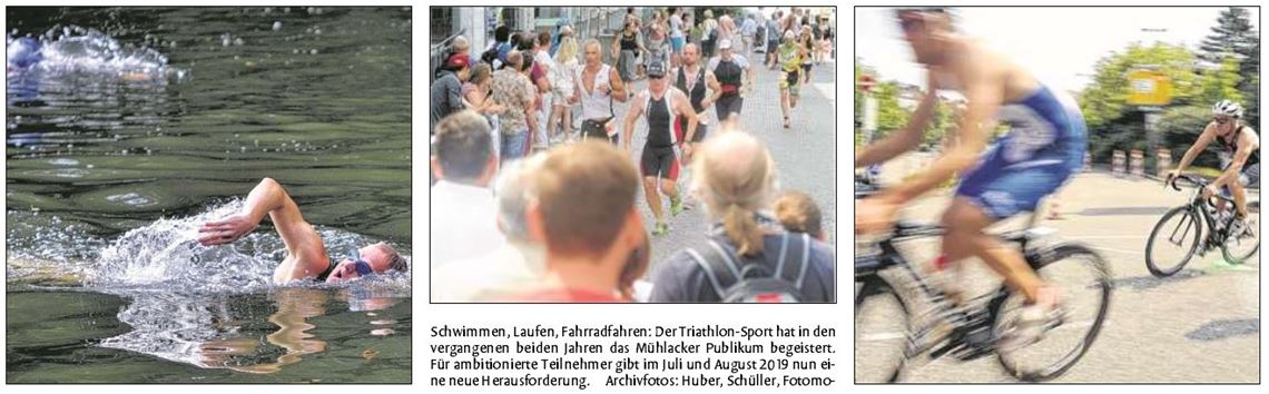 Triathleten können sich 2019 dreimal messen Triathlon